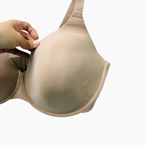 SKIMS‎ T-Shirt Bra Nude Underwire Coverage Adjustable Straps Size 40DD - Picture 3 of 5